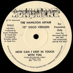 The Hamilton Affair, How Can I Keep In Touch With You
