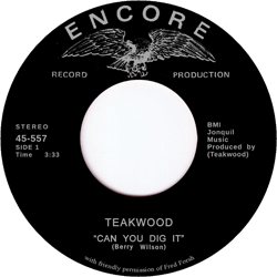 Teakwood, Can You Dig It / Suddenly You're My Life