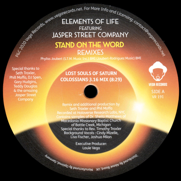 ELEMENTS OF LIFE feat. Jasper Street Company, Stand On The Word ( Lost Souls Of Saturn and DJ Spen & Gary Hudgins )