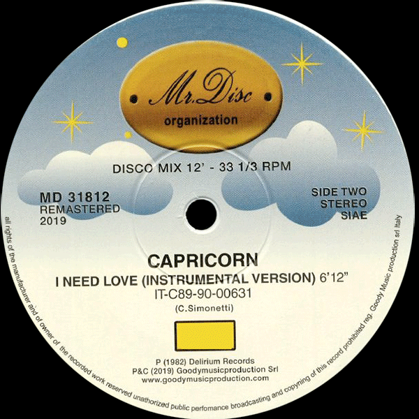 CAPRICORN, I Need Love  ( Remastered 2019 )