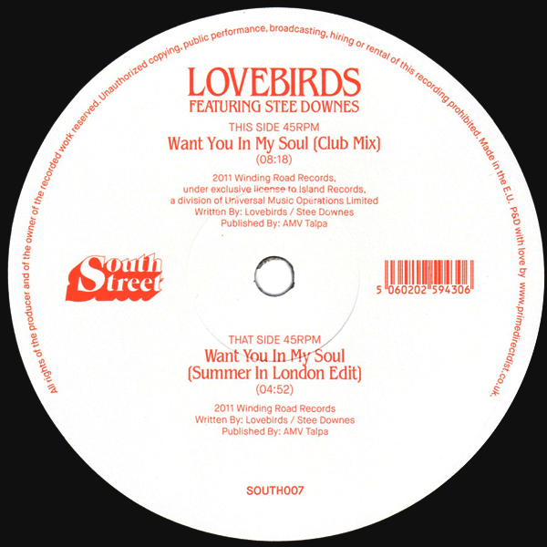 LOVEBIRDS feat. Stee Downes, Want You In My Soul