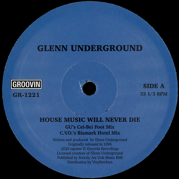 GLENN UNDERGROUND, House Music Will Never Die