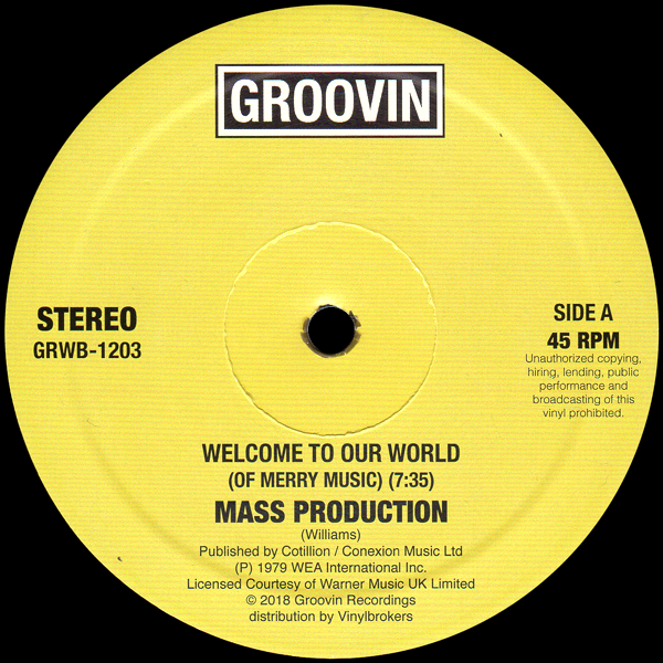 MASS PRODUCTION, Welcome To Our World / Cosmic Lust