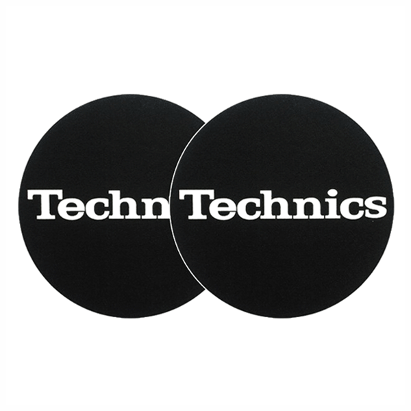 , Technics Slipmats Logo White - Twin Pack