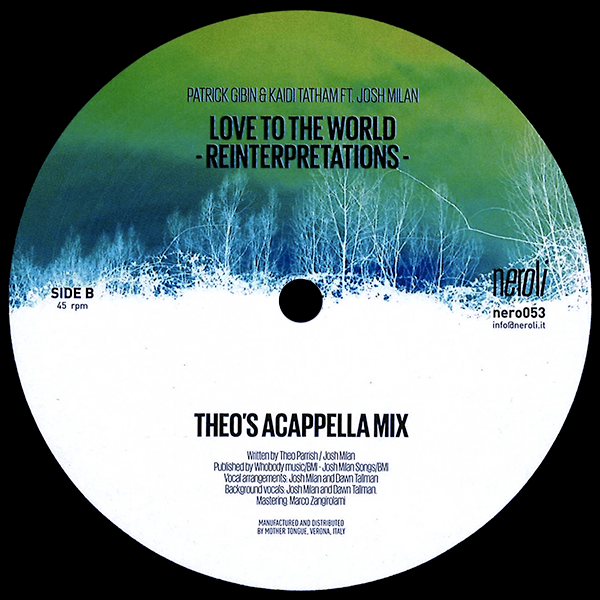 Patrick Gibin & KAIDI TATHAM feat. Josh Milan, Love to the World ( Theo Parrish Reinterpretations )