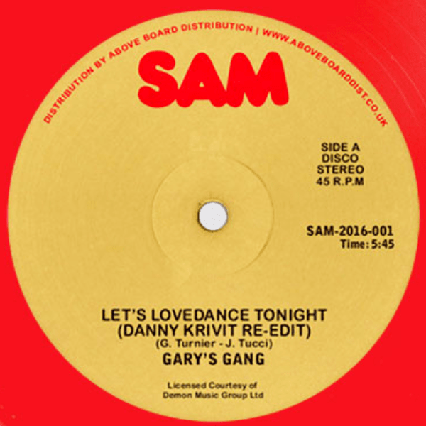 GARY'S GANG, Let's Lovedance Tonight - Danny Krivit Re-edit ( Red Vinyl Repress )