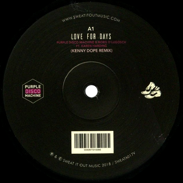 Purple Disco Machine & Boris Dlugosch feat. Karen Harding, Love For Days ( Repress )