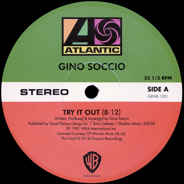 GINO SOCCIO, Try It Out / Dancer / It's Alright