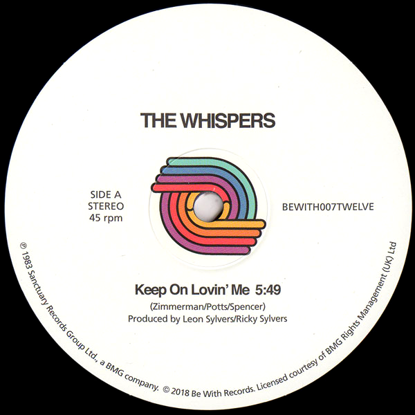 THE WHISPERS, Keep On Lovin’ Me / Turn Me Out