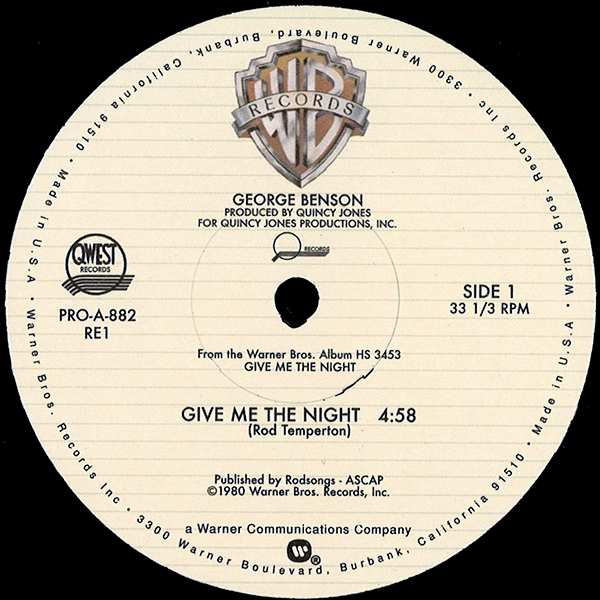 CHAKA KHAN / GEORGE BENSON, Give Me The Night / Ain't Nobody