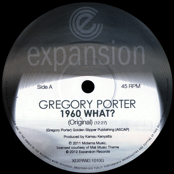 Gregory Porter, 1960 What?