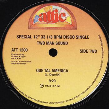 Sparkle Two Man Sound, Disco Madness / Que Tal America