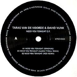 Taras Van De Voorde & David Vunk, Need You Tonight